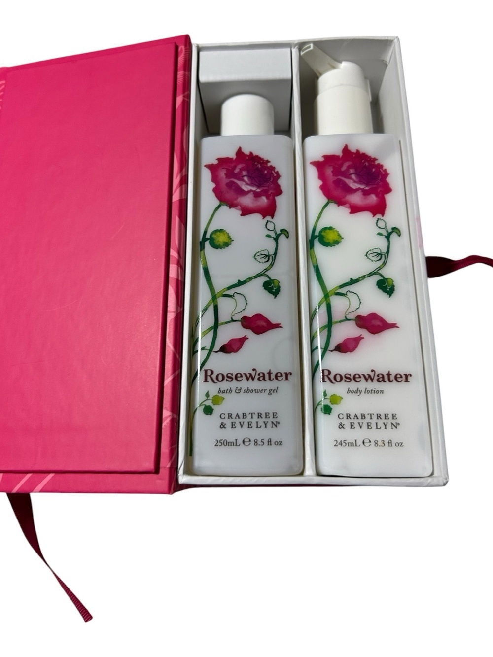 Crabtree & Evelyn Rosewater Bath & Body Gift Set - Pink & White